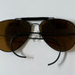 1990s Vintage Ray-Ban All Black Aviator Sunglasses Made in USA by Bauch & Lomb 1998