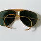 1998 Vintage Ray-Ban Gold Rimmed Aviator Sunglasses Made in USA by Bausch & Lomb