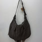 1980s Gray Fringe Leather Shoulder Bag