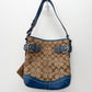2000s Y2K COACH Signature Soho Jaquard Canvas & Blue Trim Leather Purse #3577