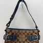 2000s Y2K COACH Signature Soho Jaquard Canvas & Blue Trim Leather Purse #3577