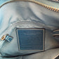 2000s Y2K COACH Signature Soho Jaquard Canvas & Blue Trim Leather Purse #3577
