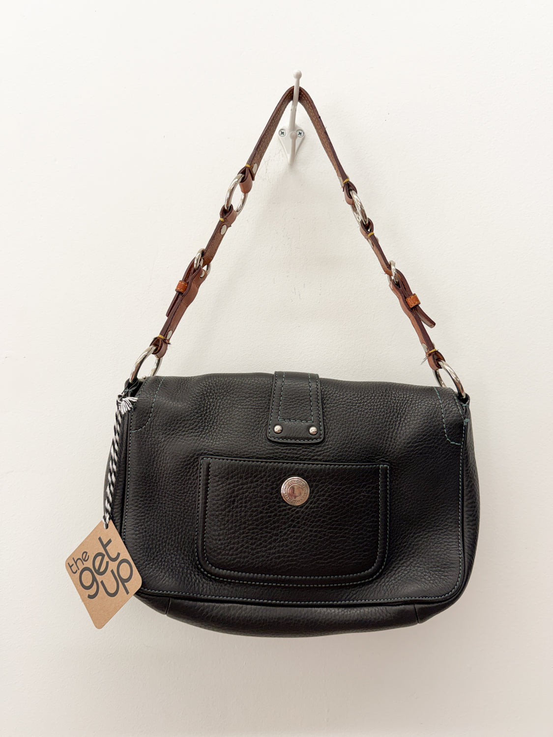 Y2K 2000s Vintage COACH Chelsea Pebbled Leather Soho Shoulder Bag