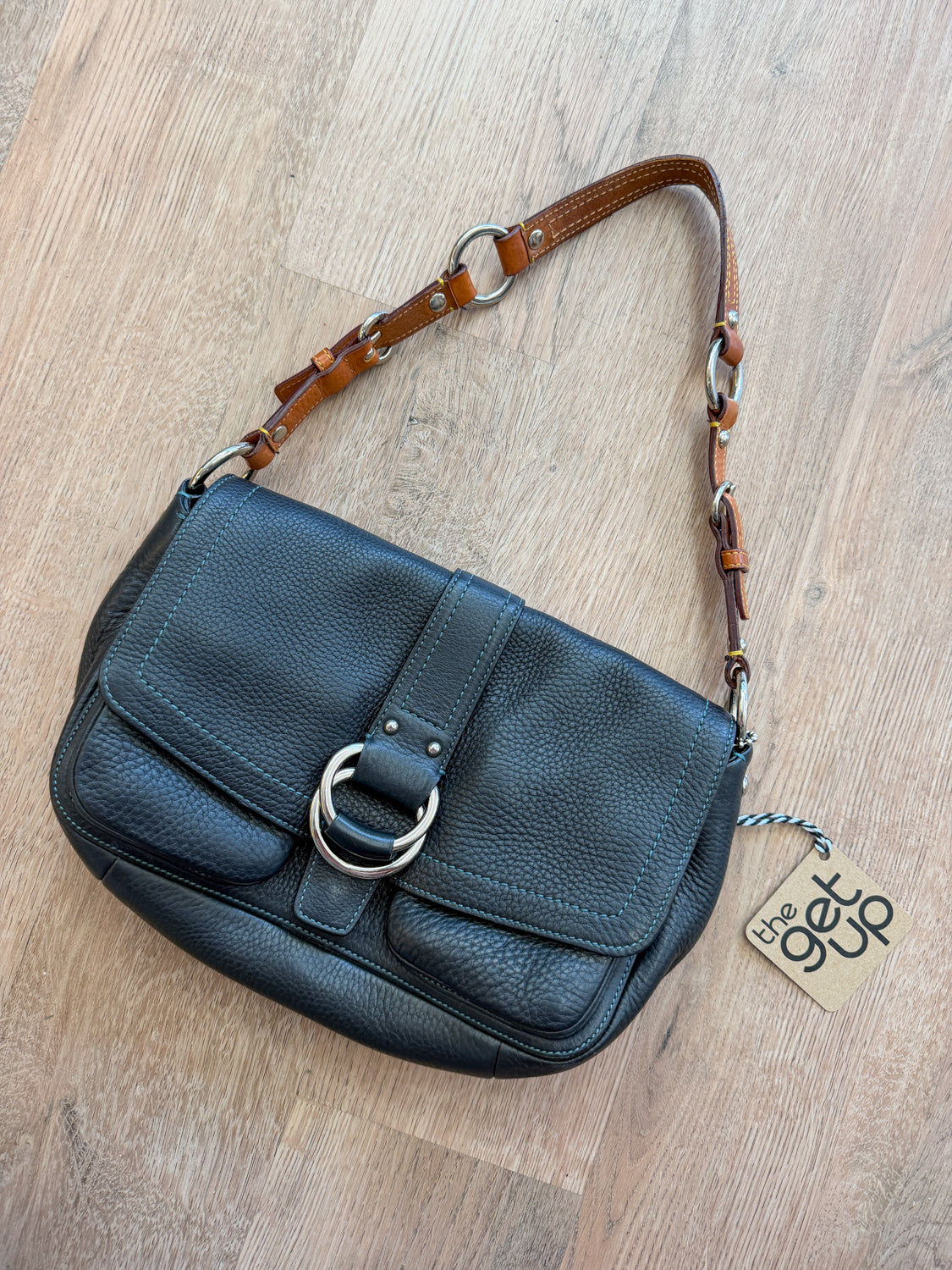Y2K 2000s Vintage COACH Chelsea Pebbled Leather Soho Shoulder Bag