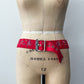 1960s - 70s Vintage Peter Max Red Canvas Cosmic Jump Belt