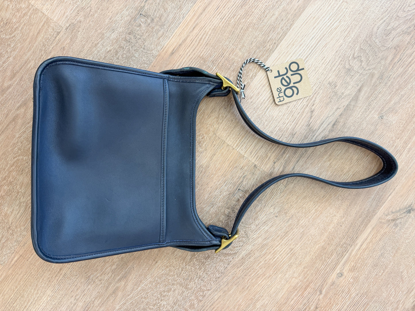 1990s Vintage COACH 1997 Blue Legacy Zip Bag 9966