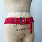 1960s - 70s Vintage Peter Max Red Canvas Cosmic Jump Belt