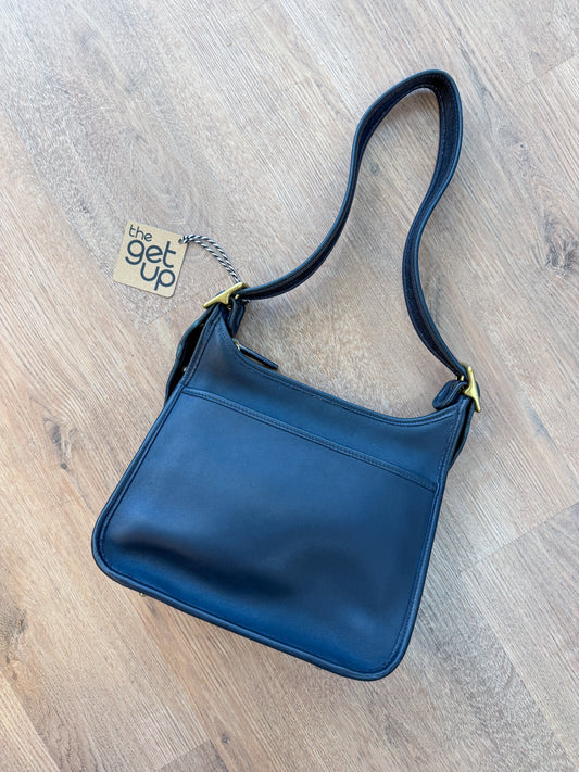 1990s Vintage COACH 1997 Blue Legacy Zip Bag 9966