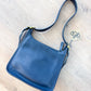1990s Vintage COACH 1997 Blue Legacy Zip Bag 9966