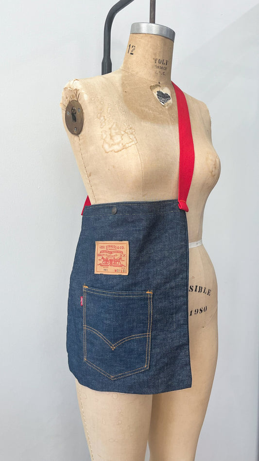 1960s Vintage RARE Levi's Big E Red Tab 501 Denim Tote Bag