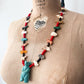 1970s Vintage Bear Totem Fetish Necklace Turquoise Zuni Native American