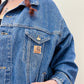 1990s Vintage Carhartt Darkstone Wash Denim Jean Jacket
