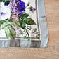 1980s Vintage Valentino Semi-Sheer Silk Purple Roses Floral Scarf