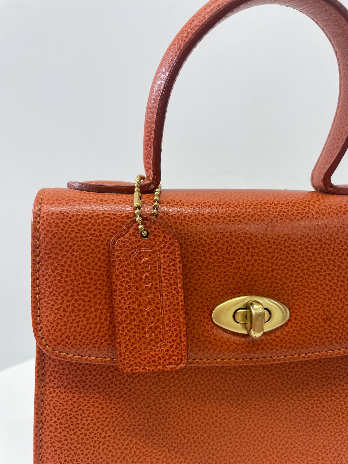 1995 Vintage COACH Gracie Bag British Tan Pebble Leather Authentic Original Crossbody Purse Style 4413 1990s