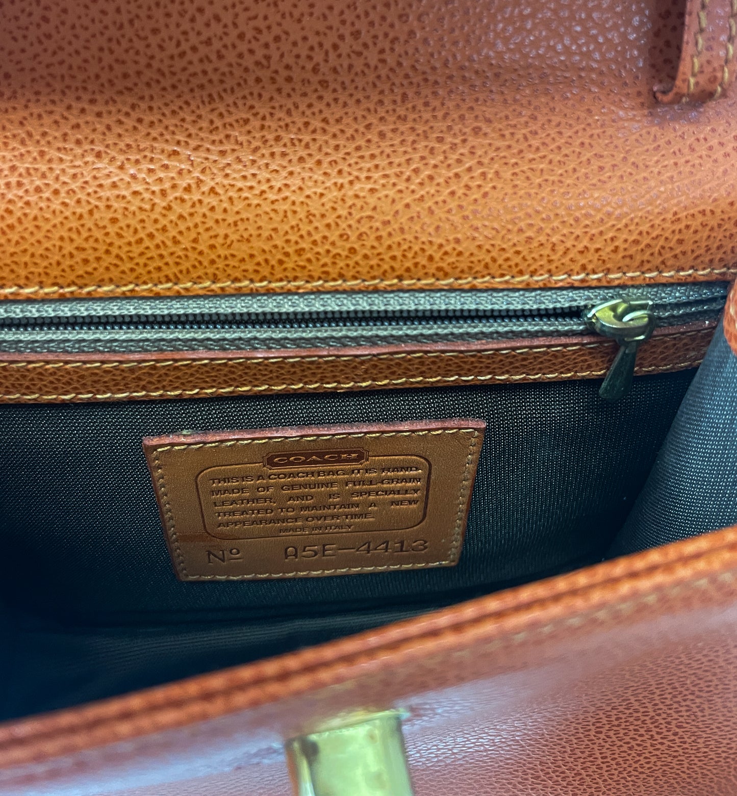 1995 Vintage COACH Gracie Bag British Tan Pebble Leather Authentic Original Crossbody Purse Style 4413 1990s