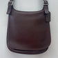 2001 Vintage COACH Chocolate Brown Slim Hippie Flap Saddle Crossbody Authentic Original Style 9135