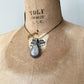 1980s Vintage Sterling Moonstone Teardrop Stone Pendant Necklace