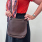 2001 Vintage COACH Chocolate Brown Slim Hippie Flap Saddle Crossbody Authentic Original Style 9135