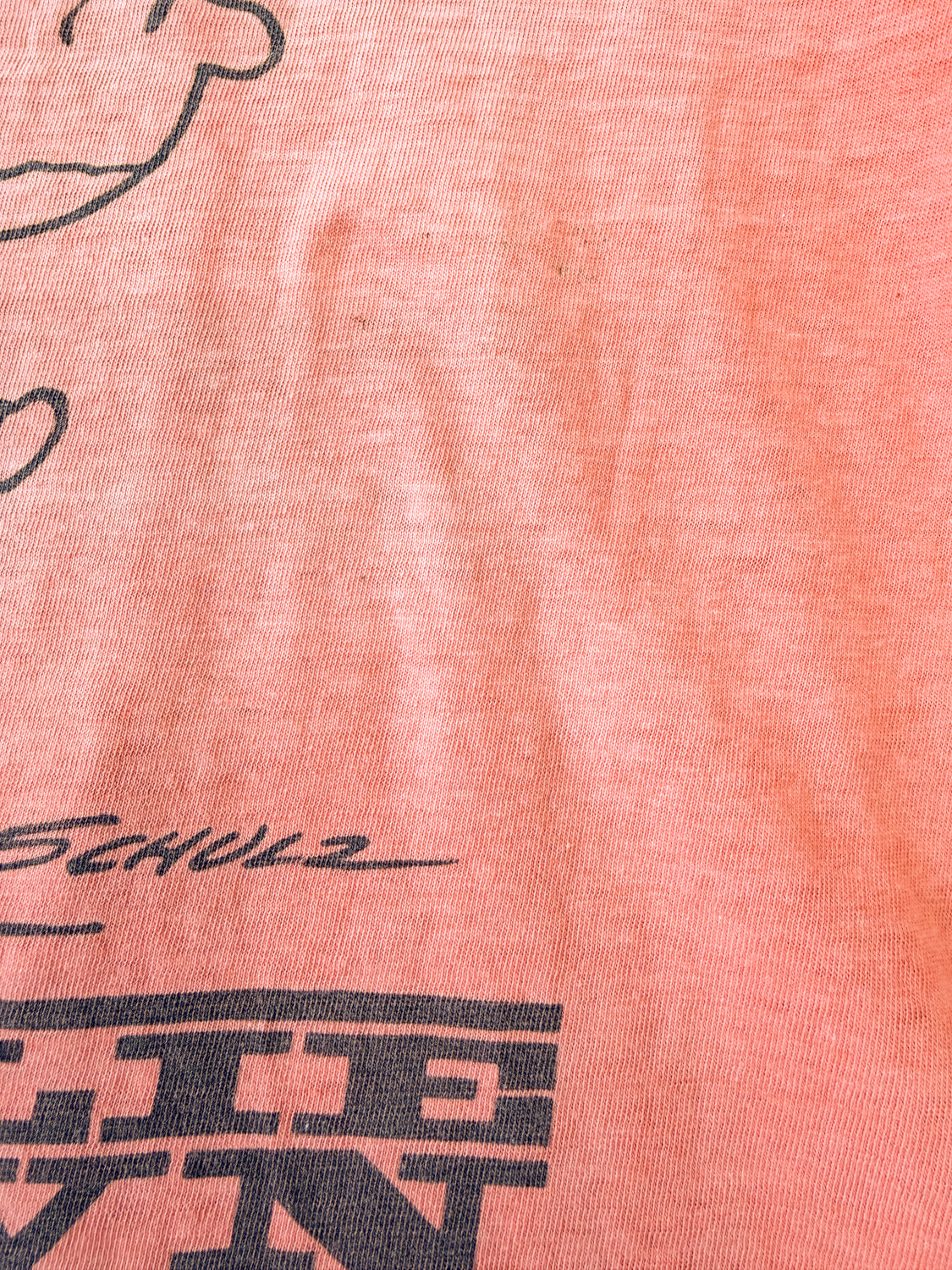 1966 Vintage Peanuts Charlie Brown Faded Distressed Tee Shirt Mayo Spruce 1960s