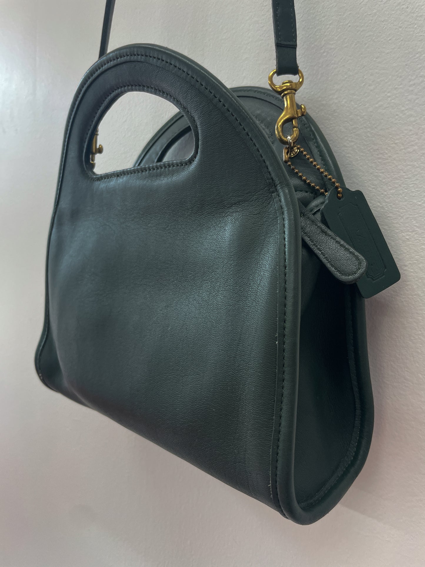 1995 Vintage COACH Carousel Bag Bottle Green Authentic Original Style 9942 RARE Crossbody Purse