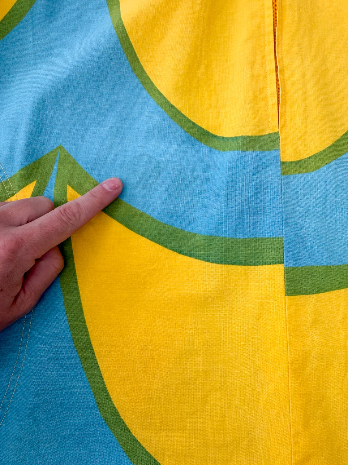 1960s Vintage Marimekko Suomi Finland Zip Front Mod Shift A-Line Laine (Waves) Annika Rimala Dress