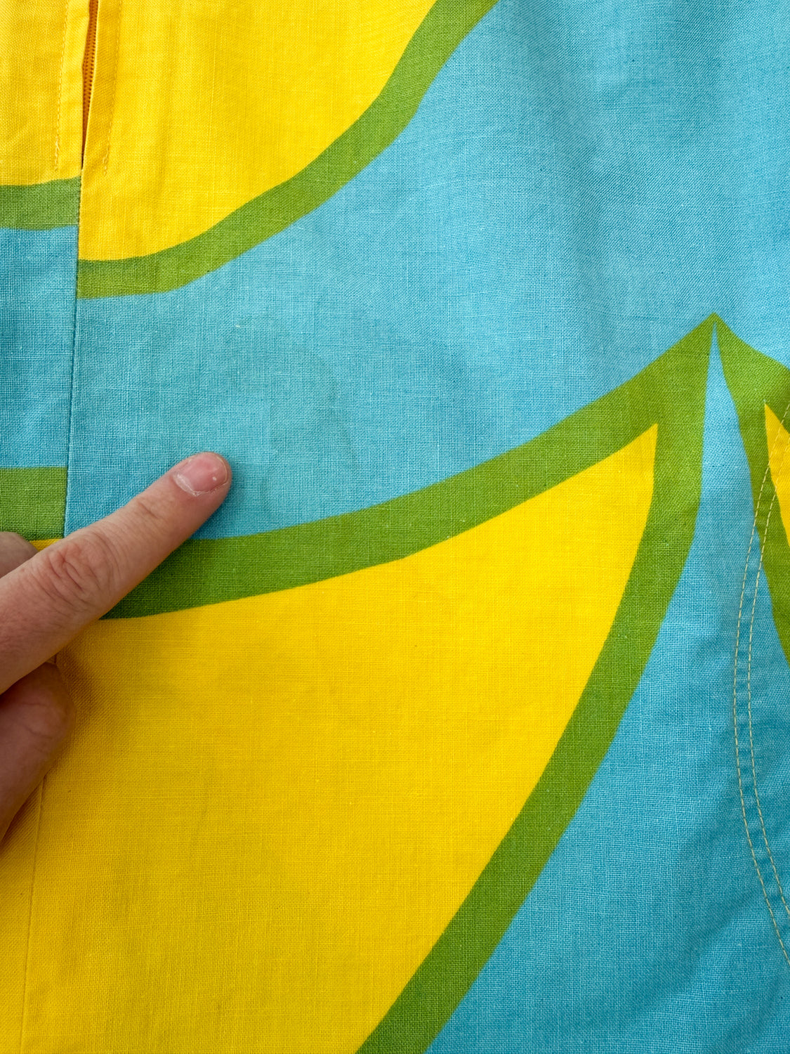 1960s Vintage Marimekko Suomi Finland Zip Front Mod Shift A-Line Laine (Waves) Annika Rimala Dress