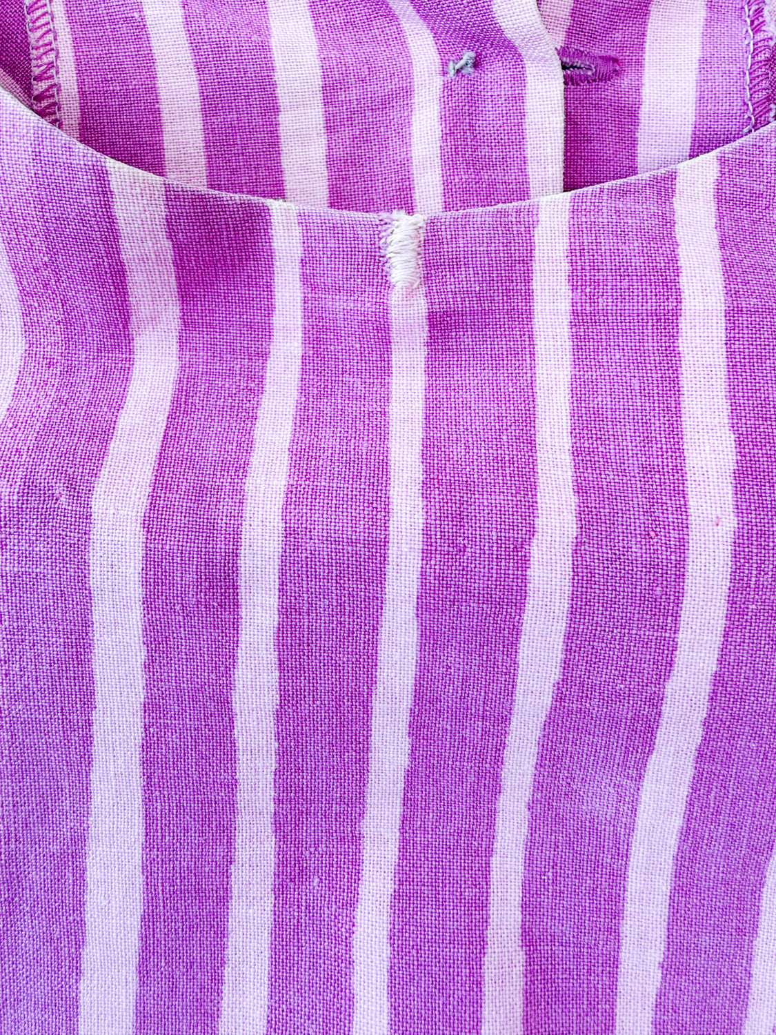 1960s Vintage Marimekko Suomi Finland Purple Pink Two Tone Piccolo Stripe Dress