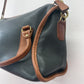 1980s Vintage COACH Leatherware Spectator Madison Satchel Forest Green with Tan Authentic Original Style 7921