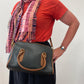 1980s Vintage COACH Leatherware Spectator Madison Satchel Forest Green with Tan Authentic Original Style 7921