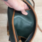 1980s Vintage COACH Leatherware Spectator Madison Satchel Forest Green with Tan Authentic Original Style 7921