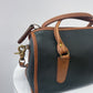 1980s Vintage COACH Leatherware Spectator Madison Satchel Forest Green with Tan Authentic Original Style 7921