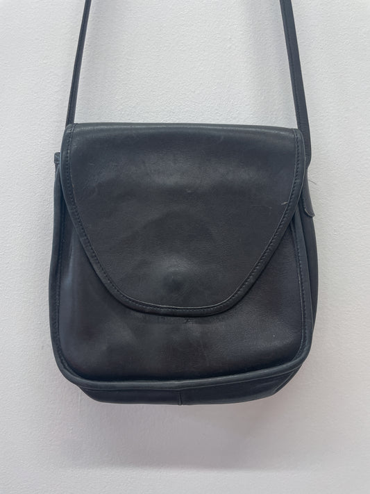 1980s Vintage COACH Lindsay Black Crossbody Purse Authentic Original Style 3046