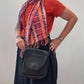 1980s Vintage COACH Lindsay Black Crossbody Purse Authentic Original Style 3046
