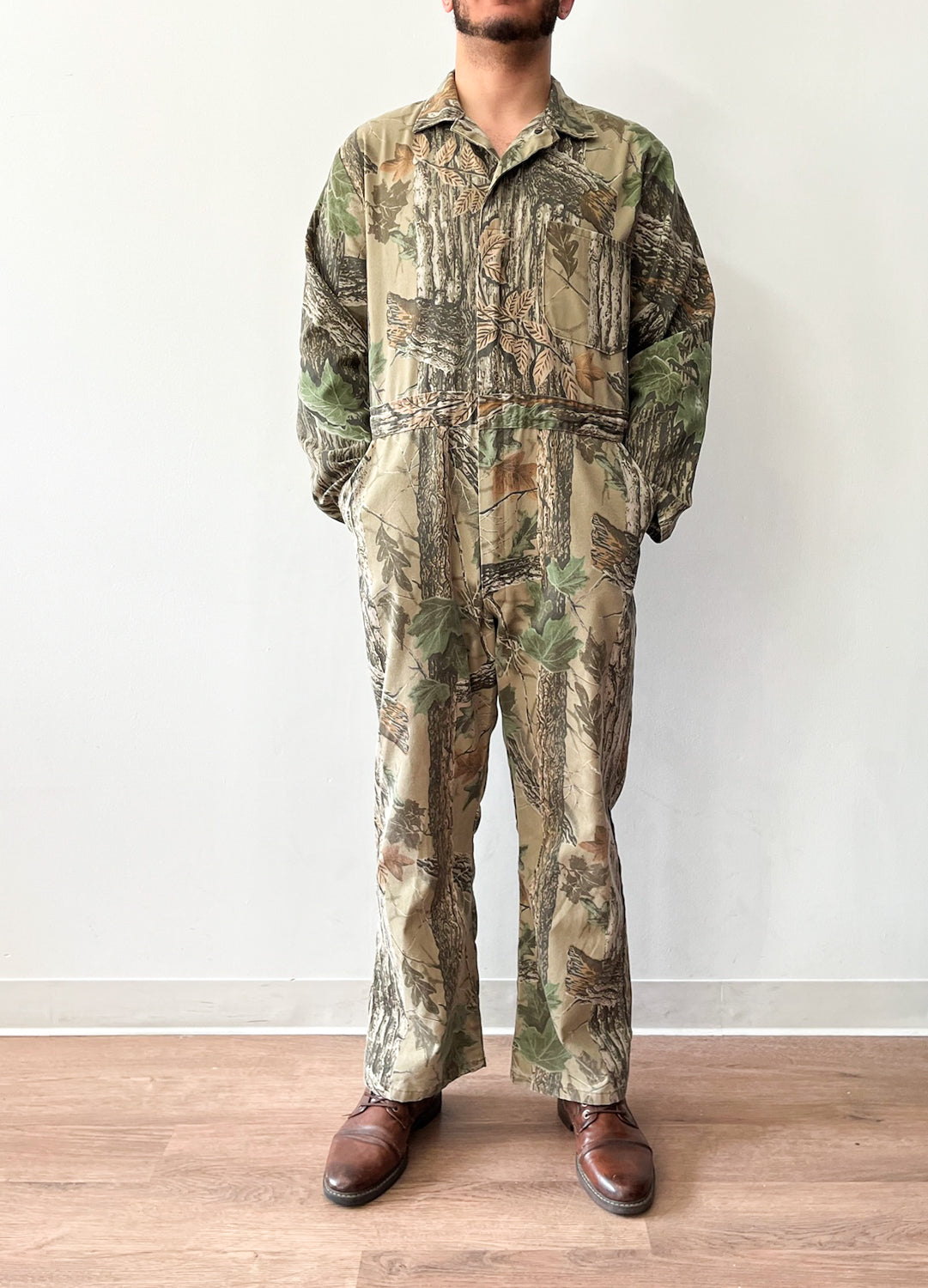 1990s Vintage Realtree Camouflage Jumpsuit Coveralls
