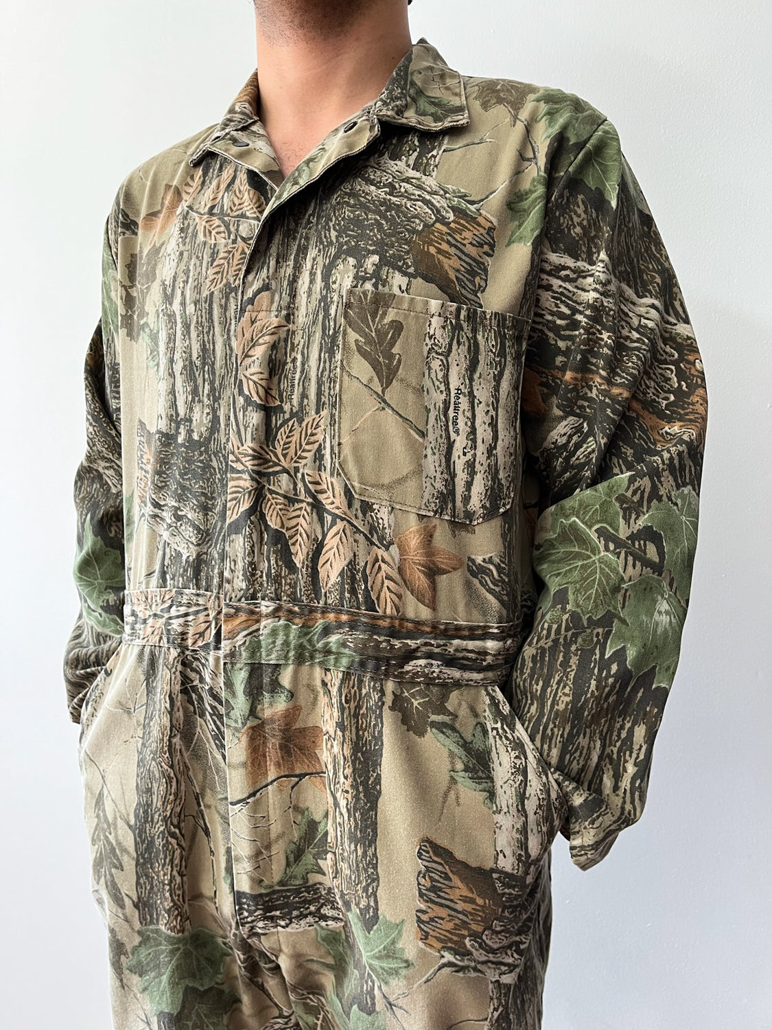 1990s Vintage Realtree Camouflage Jumpsuit Coveralls