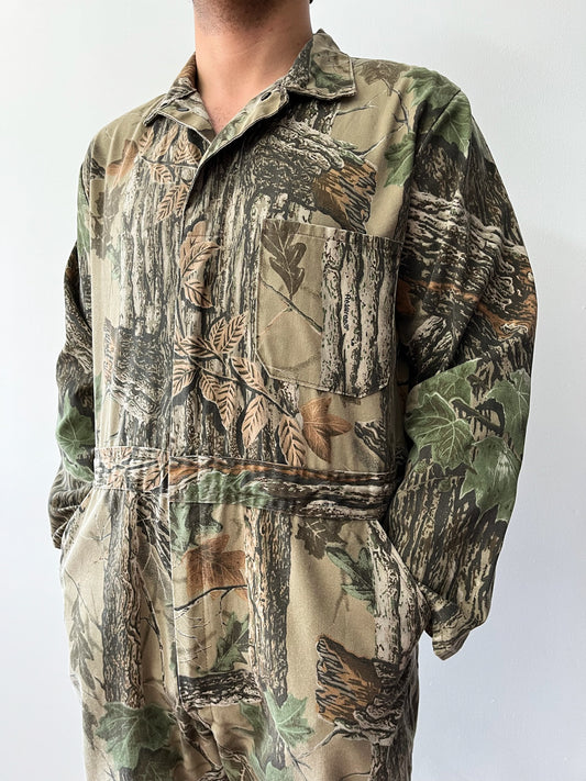 1990s Vintage Realtree Camouflage Jumpsuit Coveralls