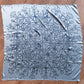 1970s Vintage Blue Under The Sea Silk Print Scarf Huge XL 46" x 46"