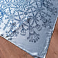 1970s Vintage Blue Under The Sea Silk Print Scarf Huge XL 46" x 46"