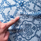 1970s Vintage Blue Under The Sea Silk Print Scarf Huge XL 46" x 46"