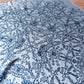 1970s Vintage Blue Under The Sea Silk Print Scarf Huge XL 46" x 46"