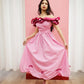 1980s Vintage Pink Ruffles and Bows Princess Dress