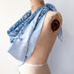 1970s Vintage Blue Under The Sea Silk Print Scarf Huge XL 46" x 46"