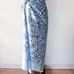 1970s Vintage Blue Under The Sea Silk Print Scarf Huge XL 46" x 46"
