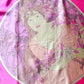 1960s - 1970s Vintage Alphonse Mucha Style Art Noveau Woman Large Silk Scarf by Falconetto