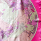 1960s - 1970s Vintage Alphonse Mucha Style Art Noveau Woman Large Silk Scarf by Falconetto