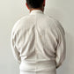 1950s Worked In, Thrashed, White Muted Striped Reverse Herringbone Painter's Cotton Coveralls