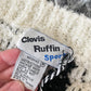 1980s Vintage Shaggy Yarn Open Knit Grayscale Diamond Sweater