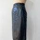 1980s Vintage Soft Black Leather Skirt