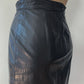 1980s Vintage Soft Black Leather Skirt