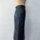 1980s Vintage Soft Black Leather Skirt